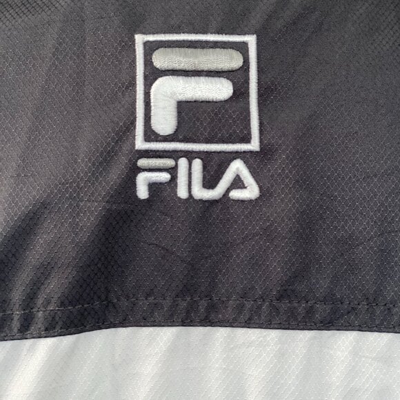Fila White & Gray Colorblock Windbreaker Jacket | Women’s Small - Picture 8 of 13